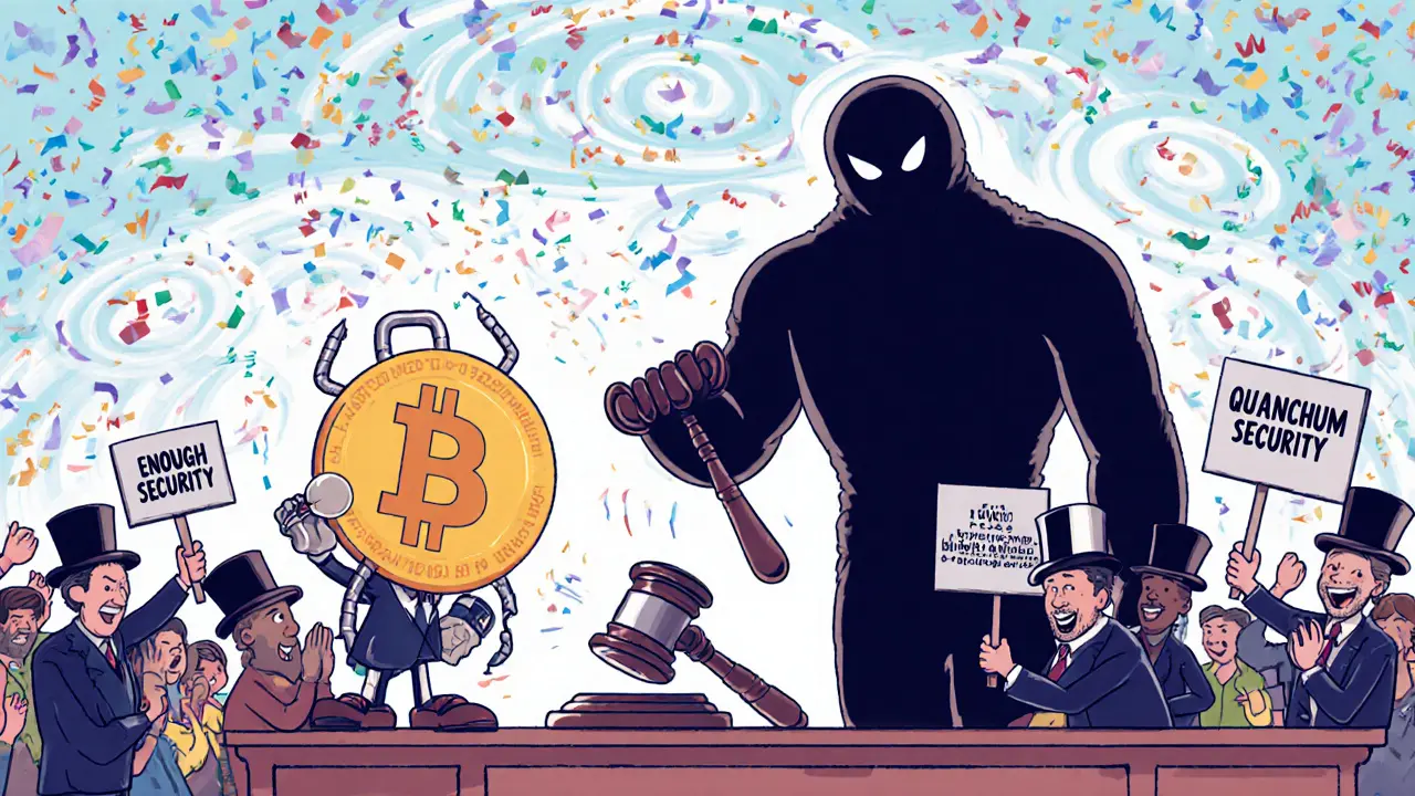 A 12-word seed phrase defending itself in court against a quantum hacker, with crypto experts testifying.