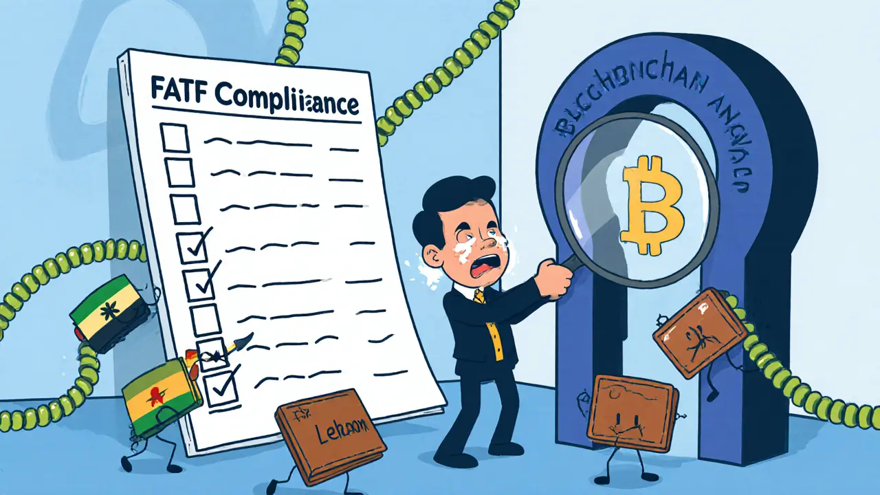 An anxious crypto exchange CEO faces a towering FATF compliance checklist as wallets try to sneak in.