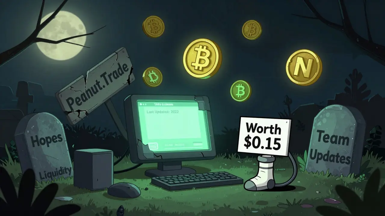 A graveyard of forgotten NUX tokens in an abandoned crypto office