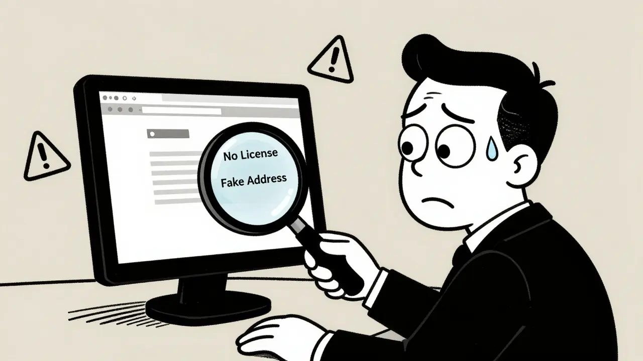Confused user investigating suspicious crypto website details