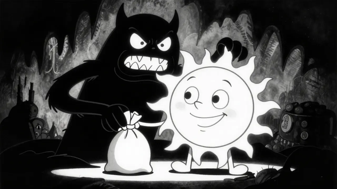 Sinister shadow threatening naive token holder