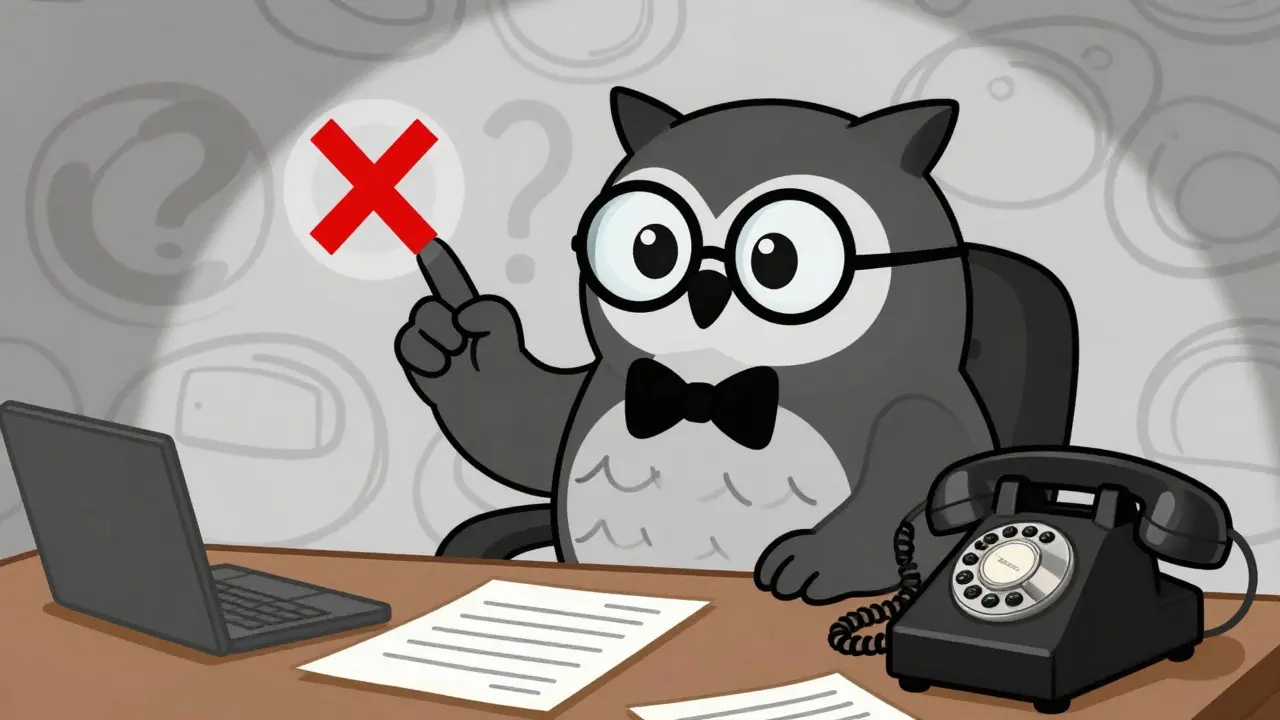 Wise owl advising caution against scams