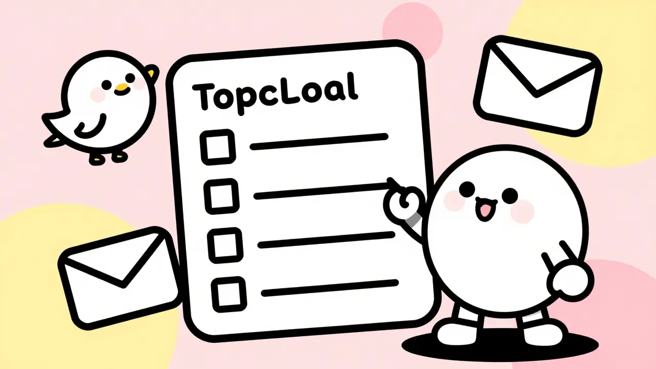 Cute mascot interacting with floating social media icons