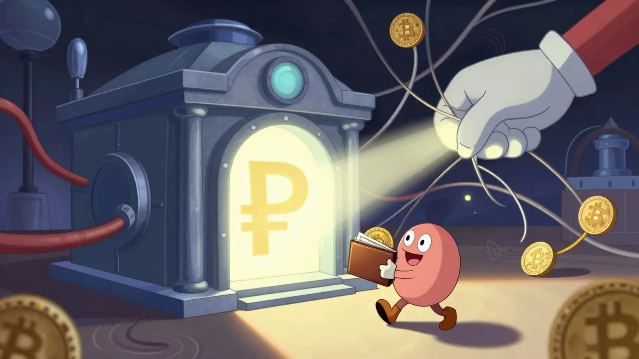 Digital Ruble launch depicted as a controlled vault