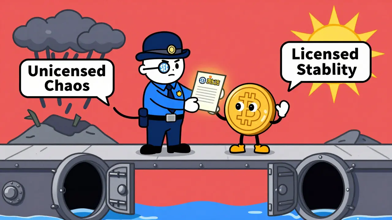 SEC inspector giving license to crypto mascot