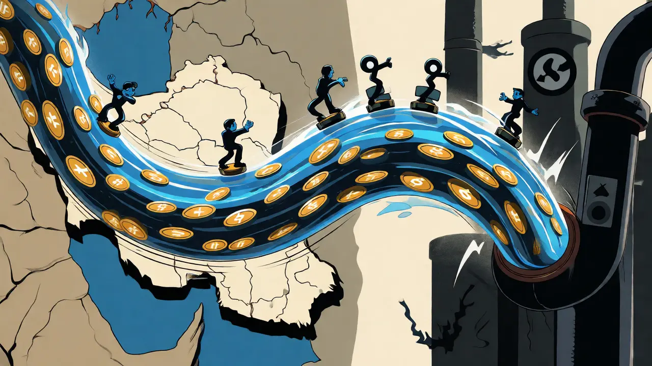 River of crypto flowing from Iran past obstacles