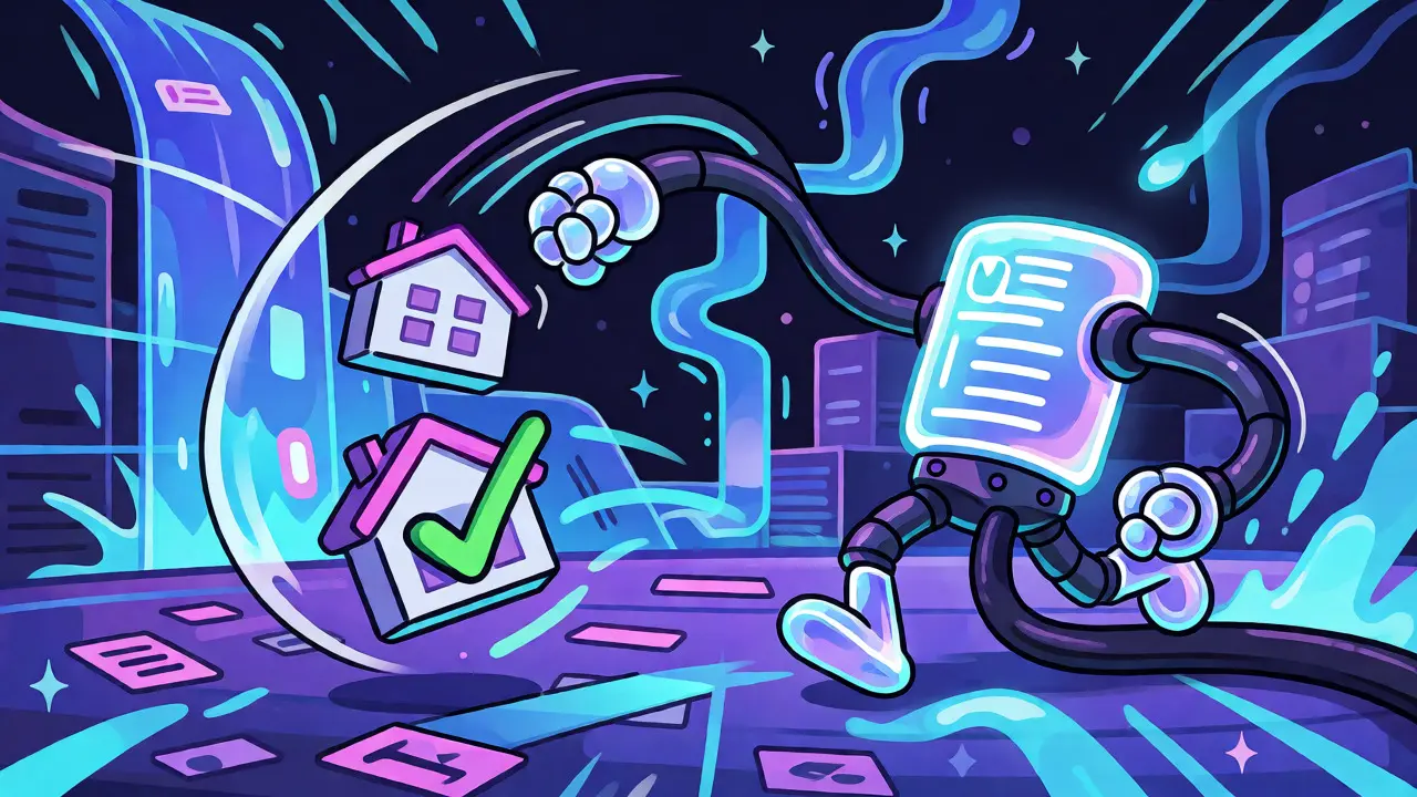Smart contract robot automating property title transfers