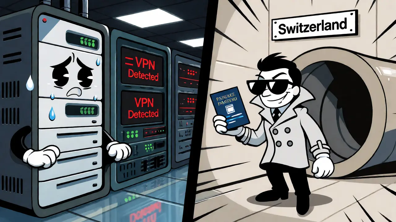 Spy trader using a VPN tunnel to bypass server checks