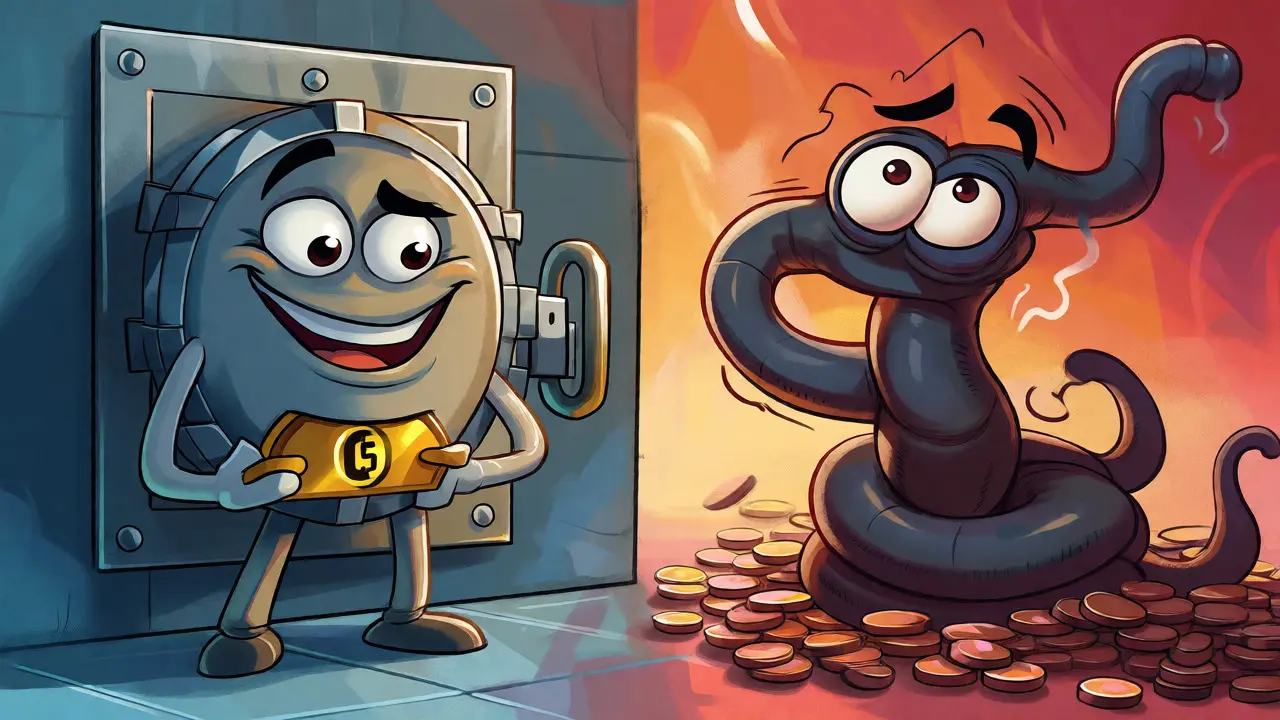 Visual comparison of secure fixed rates versus volatile floating rates using animated metaphors.